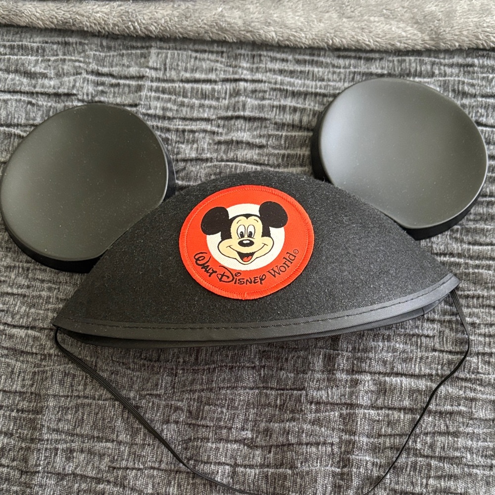 Disney Parks Plain Black Mickey Ear Hat